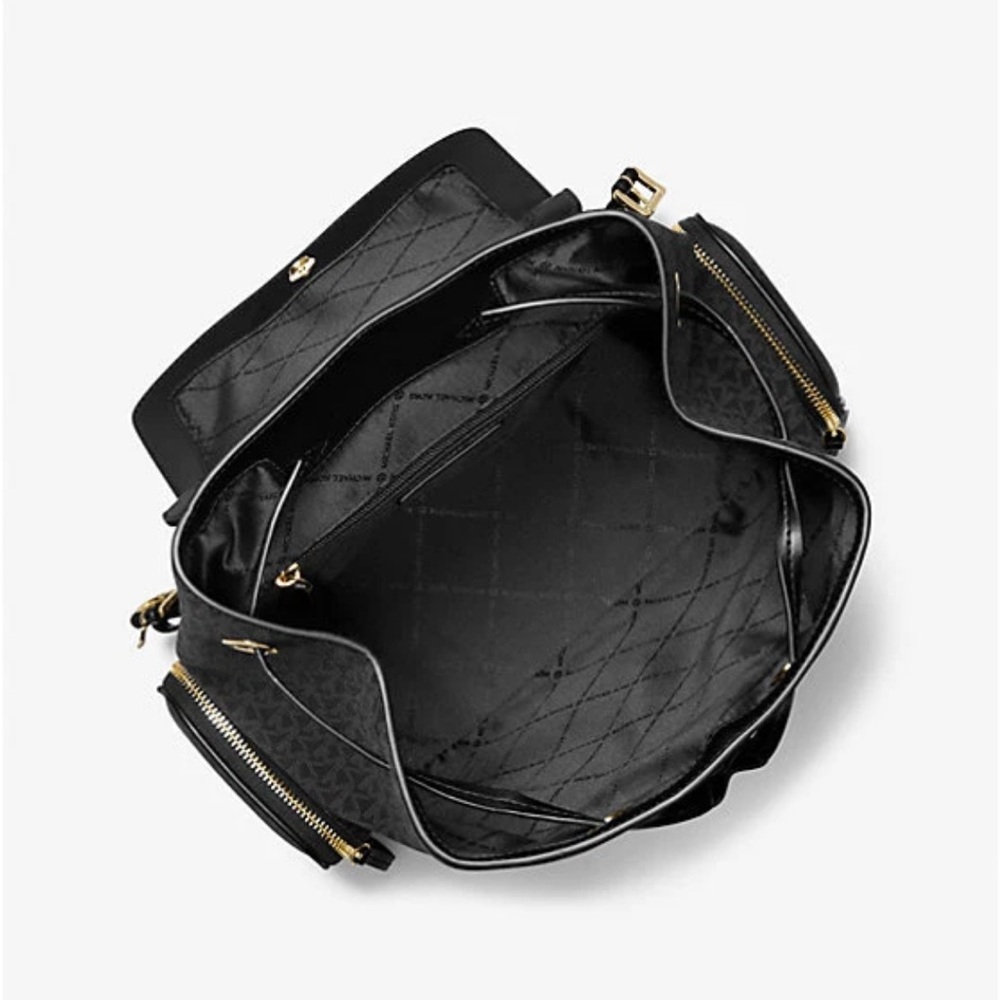 Michael Kors Black Backpack with Gold Accents - Picture 2 of 6